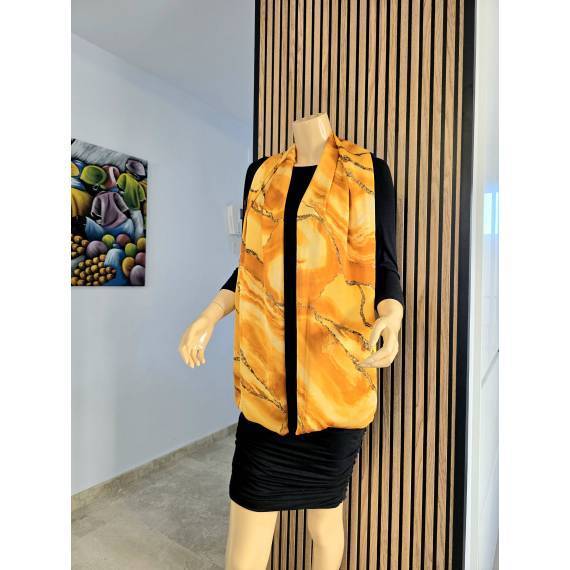GOLDEN MARBLE Luxe Silk Scarf