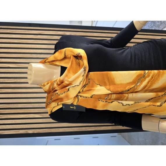 GOLDEN MARBLE Luxe Silk Scarf