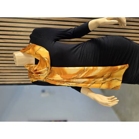 GOLDEN MARBLE Luxe Silk Scarf