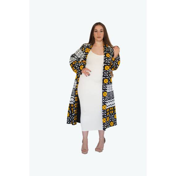 SAMBA SAFFRON SKY Cotton Print Kimono Jacket