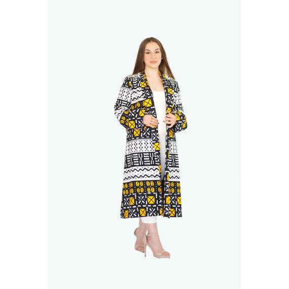 SAMBA SAFFRON SKY Cotton Print Kimono Jacket