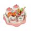 Wooden Tea Set Pink Flowers Pitcher Tray