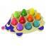 Wooden Educational Hedgehog 10 Colorful Pawns