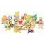 Set Of Magnets Wooden Characters In Colorful Disguises, 20 Pieces
