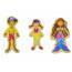 Set Of Magnets Wooden Characters In Colorful Disguises, 20 Pieces