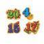 Set Of Wooden Number Picture Magnets, 20 Pieces