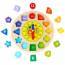 Wooden Educational Sorter Clock Learning Numbers Shapes Colours