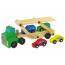 Wooden Green Truck With Trucks Blocks