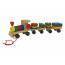 Wooden Train Locomotive. 2 Detachable Wagons