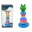 Wooden Educational Pyramid Frog Green Balancing Tower