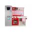 Wooden Kitchen Jolie Pink White Fridge Microwave