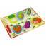Wooden Vegetable Chopping Set 6 Pieces Tomato Peppers Cucumber