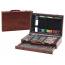 Art Set In Wooden Suitcase Crayons Pastels Paints