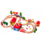 Wooden Train Track Cars Trees Buildings